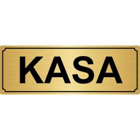 Özarslan Dizayn Kasa 10x20 cm Altın Renk Metal Yönlendirme Levhası