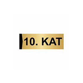 Özarslan Dizayn Kat 10 5x20 cm Altın Renk Metal Yönlendirme Levhası