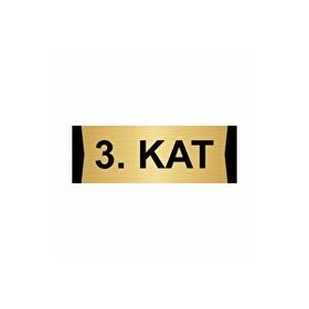 Özarslan Dizayn Kat 3 7x20 cm Altın Renk Metal Yönlendirme Levhası