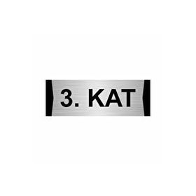 Özarslan Dizayn Kat 3 7x20 cm Gümüş Renk Metal Yönlendirme Levhası