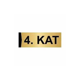 Özarslan Dizayn Kat 4 10x20 cm Altın Renk Metal Yönlendirme Levhası