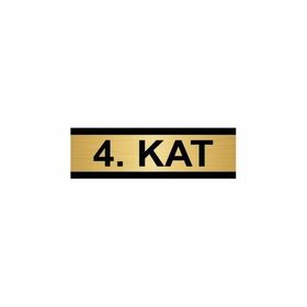 Özarslan Dizayn Kat 4 10x20 cm Altın Renk Metal Yönlendirme Levhası