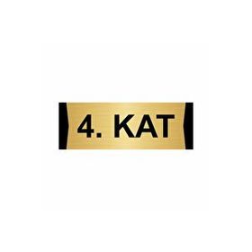 Özarslan Dizayn Kat 4 10x20 cm Altın Renk Metal Yönlendirme Levhası