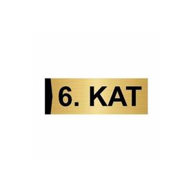 Özarslan Dizayn Kat 6 5x20 cm Altın Renk Metal Yönlendirme Levhası