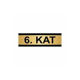 Özarslan Dizayn Kat 6 5x20 cm Altın Renk Metal Yönlendirme Levhası
