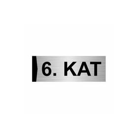 Özarslan Dizayn Kat 6 5x20 cm Gümüş Renk Metal Yönlendirme Levhası
