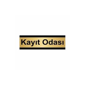 Özarslan Dizayn Kayıt Odası 10x20 cm Altın Renk Metal Yönlendirme Levhası
