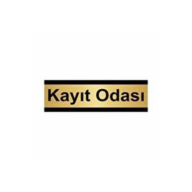 Özarslan Dizayn Kayıt Odası 10x20 cm Altın Renk Metal Yönlendirme Levhası