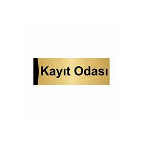 Özarslan Dizayn Kayıt Odası 10x20 cm Altın Renk Metal Yönlendirme Levhası