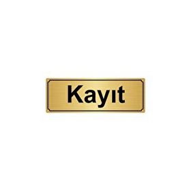 Özarslan Dizayn Kayıt Odası 10x20 cm Altın Renk Metal Yönlendirme Levhası