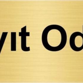 Özarslan Dizayn Kayıt Odası 10x20 cm Altın Renk Metal Yönlendirme Levhası