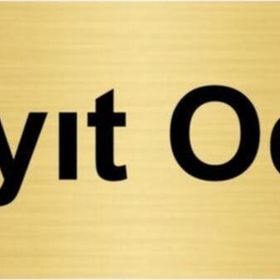 Özarslan Dizayn Kayıt Odası 10x20 cm Altın Renk Metal Yönlendirme Levhası