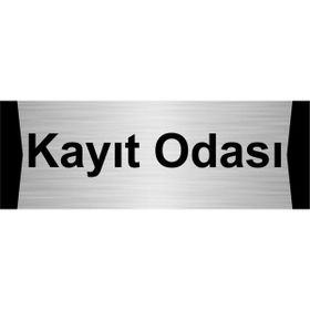 Özarslan Dizayn Kayıt Odası 10x20 cm Gümüş Renk Metal Yönlendirme Levhası