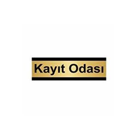 Özarslan Dizayn Kayıt Odası 5x20 cm Altın Renk Metal Yönlendirme Levhası