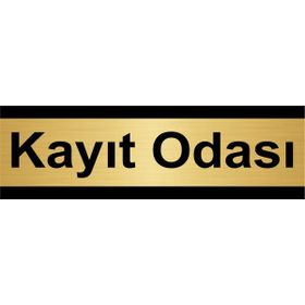 Özarslan Dizayn Kayıt Odası 5x20 cm Altın Renk Metal Yönlendirme Levhası