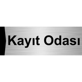 Özarslan Dizayn Kayıt Odası 5x20 cm Gümüş Renk Metal Yönlendirme Levhası