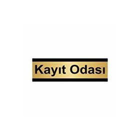 Özarslan Dizayn Kayıt Odası 7x20 cm Altın Renk Metal Yönlendirme Levhası
