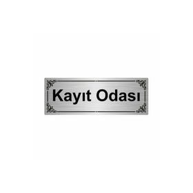 Özarslan Dizayn Kayıt Odası 7x20 cm Gümüş Renk Metal Yönlendirme Levhası