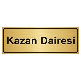 Özarslan Dizayn Kazan Dairesi 5x20 cm Altın Renk Metal Yönlendirme Levhası