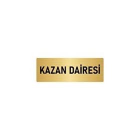 Özarslan Dizayn Kazan Dairesi 5x20 cm Altın Renk Metal Yönlendirme Levhası