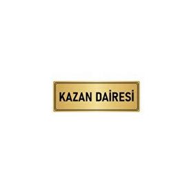 Özarslan Dizayn Kazan Dairesi 5x20 cm Altın Renk Metal Yönlendirme Levhası