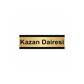 Özarslan Dizayn Kazan Dairesi 5x20 cm Altın Renk Metal Yönlendirme Levhası