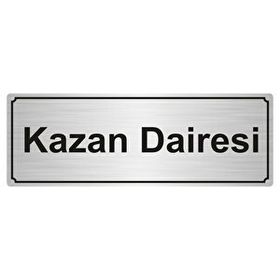 Özarslan Dizayn Kazan Dairesi 5x20 cm Gümüş Renk Metal Yönlendirme Levhası