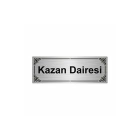 Özarslan Dizayn Kazan Dairesi 7x20 cm Gümüş Renk Metal Yönlendirme Levhası