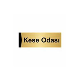 Özarslan Dizayn Kese Odası 10x20 cm Altın Renk Metal Yönlendirme Levhası