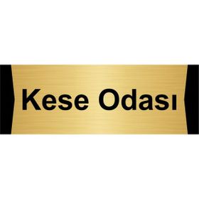 Özarslan Dizayn Kese Odası 10x20 cm Altın Renk Metal Yönlendirme Levhası