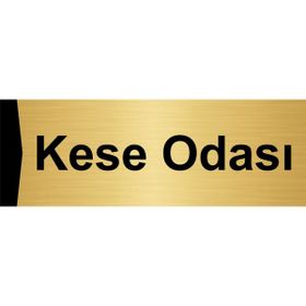 Özarslan Dizayn Kese Odası 5x20 cm Altın Renk Metal Yönlendirme Levhası