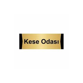 Özarslan Dizayn Kese Odası 7x20 cm Altın Renk Metal Yönlendirme Levhası