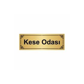 Özarslan Dizayn Kese Odası 7x20 cm Altın Renk Metal Yönlendirme Levhası