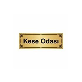 Özarslan Dizayn Kese Odası 7x20 cm Altın Renk Metal Yönlendirme Levhası