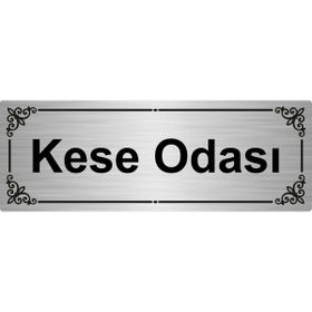 Özarslan Dizayn Kese Odası 7x20 cm Gümüş Renk Metal Yönlendirme Levhası