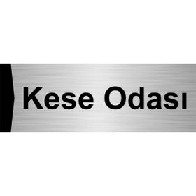 Özarslan Dizayn Kese Odası 7x20 cm Gümüş Renk Metal Yönlendirme Levhası