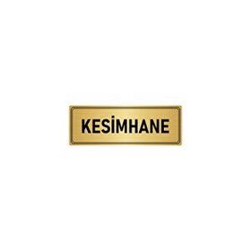 Özarslan Dizayn Kesimhane 7x20 cm Altın Renk Metal Yönlendirme Levhası