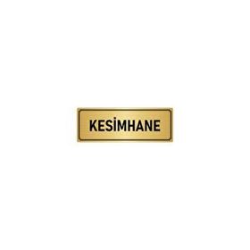 Özarslan Dizayn Kesimhane 7x20 cm Altın Renk Metal Yönlendirme Levhası