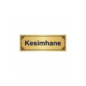 Özarslan Dizayn Kesimhane 7x20 cm Altın Renk Metal Yönlendirme Levhası