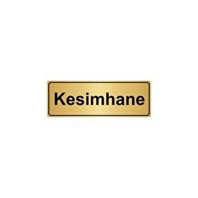 Özarslan Dizayn Kesimhane 7x20 cm Altın Renk Metal Yönlendirme Levhası