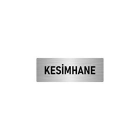 Özarslan Dizayn Kesimhane 7x20 cm Gümüş Renk Metal Yönlendirme Levhası