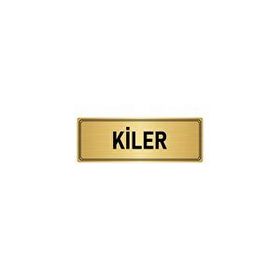 Özarslan Dizayn Kiler 10x20 cm Altın Renk Metal Yönlendirme Levhası