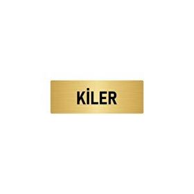 Özarslan Dizayn Kiler 10x20 cm Altın Renk Metal Yönlendirme Levhası
