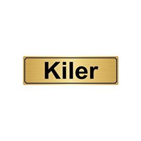 Özarslan Dizayn Kiler 10x20 cm Altın Renk Metal Yönlendirme Levhası