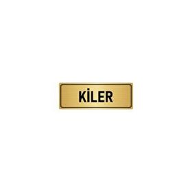 Özarslan Dizayn Kiler 10x20 cm Altın Renk Metal Yönlendirme Levhası