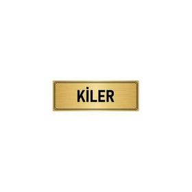 Özarslan Dizayn Kiler 5x20 cm Altın Renk Metal Yönlendirme Levhası