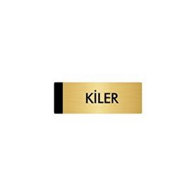 Özarslan Dizayn Kiler 5x20 cm Altın Renk Metal Yönlendirme Levhası