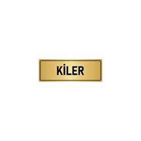 Özarslan Dizayn Kiler 5x20 cm Altın Renk Metal Yönlendirme Levhası