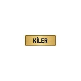 Özarslan Dizayn Kiler 7x20 cm Altın Renk Metal Yönlendirme Levhası