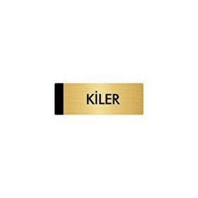 Özarslan Dizayn Kiler 7x20 cm Altın Renk Metal Yönlendirme Levhası